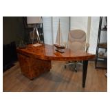 Designer Burlwood Writing Desk