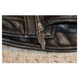 Harley Black Leather Jacket, XL