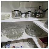 Glass Srving Trays & Pots