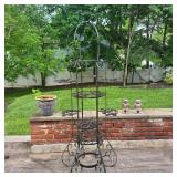 Wrought iron plant stand