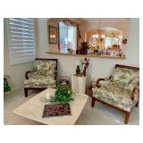 Marble Tables and Broyhill Chairs