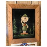Vintage Boy Scout painting & frame