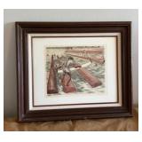 “Lumber Workers” by Alfred Zalce Signed & Professionally Framed