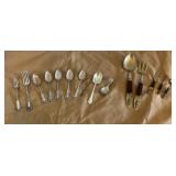 7-Sterling Silver Vintage Spoons, 1 Sterling Silver Fork, Nickel/Bronze Pieces From Thailand, & More