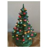 Ceramic Christmas Tree Music Box Plays “O Holy Night” with Lit-Up Birds When Powered On