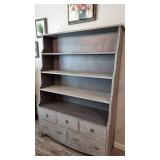 Guildmaster Manor Bookcase, Mahogany Bookcase With Storage Drawers, Handcrafted Book Shelf