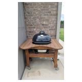 Primo Ceramic Charcoal Smoker Grill, Most Likely 774 Oval Junior Model *W/ Charcoal And Accessories