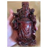 Red Chinese Carved Figurines X5