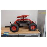 Rolling Seat With Tool Tray Great For Gardening Or A Shop Tool