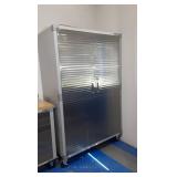 Ultra HD Seville Classics 4 Shelf Magnetic Metal Cabinet On Wheels