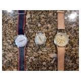 Vintage Caravelle Waterproof Wristwatch, Lord Elgin Vintage Watch Face, Quest Vintage Lunar Watch