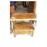 John Widdicomb Wood Nightstand With Drawer Brown