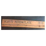 Scutts Arrow plate 1878 Barbed Wire