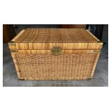 Wicker Chest With Throws
