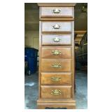 Wood 5 Drawer Chest Of Drawers Brown