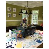 Custom made wooden toy cabinet, toys