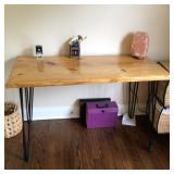 Wood & iron wrought table 