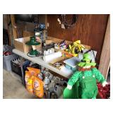 Pool chemicals, straps, lantern 