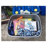 Pool floats, glasses and water guns