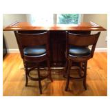 Bar and stools- 71 1/2” 24” x 41” high