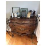 Bombay chest, frames & metal plant stand