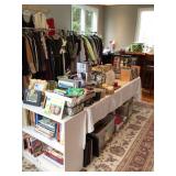 Books, frames, candles, office supplies 