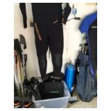 Diving suits n accessories n air tank 
