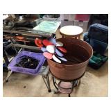 Patio metal beverage holder