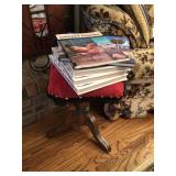 Piano stool, books Piano stool, books