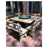 Large square picnic table  Large square picnic table