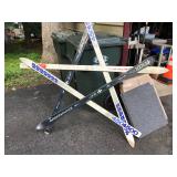 Star made of skis Star made of skis