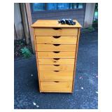 8 drawer wood organizer on wheels  8 drawer wood organizer on wheels
