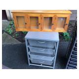 4 drawer wood n metal organizer  4 drawer wood n metal organizer