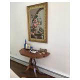 Demi lune/harp table. 21” x 42” x 30” H