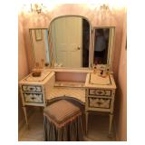 Hand painted vanity. 20” x 49” x 61”