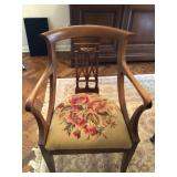 Dining room chairs by Baker. 2 w/arms