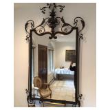 Iron wrought mirror, 37” x 68”