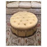 Tufted ottoman, 34” diameter 