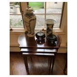 Nesting tables, top table is 28” x 18” x 24” H