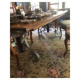 Metal legs on kitchen table