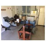 Baby cradle, organ, containers