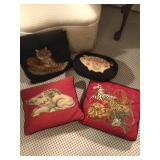 Collection of needlepoint pillow