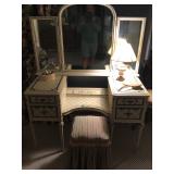 Hand painted vanity 20”x49”x61” H