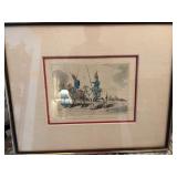 Antique print “Cozacks” by J A Atkinson 16”x20”