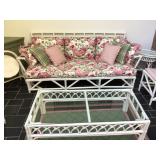 Rattan sofa & coffee table 