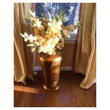 Vase with faux flowers 