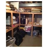 Curtains, pillow, blankets 