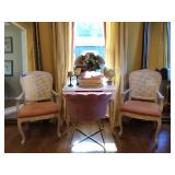 Pair of cane back arm chairs
