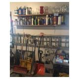 Shovels, cleaning supplies 