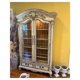 Country French curio 50”x16”x82” H